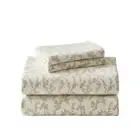 Laura Ashley Sheet Set 150-Thread Count Flannel King Deep Pocket Beige 4-Piece