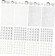 Mikinona 12 Sheets Self Adhesive Hair Jewels and Stickers for Makeup Crafts Decorative Rhinestone Face Gems for Nail Rhinestone