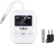 1Mii Bluetooth 5.3 Transmitter Bluetooth TV Transmitter 25 Hours Playback aptX A