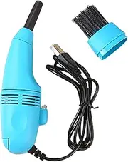 Desktop Vacuum Cleaner Mini, USB Powered Computer Vacuum Cleaners, Handheld Keyboard Vacuum for Laptop (Blue)
