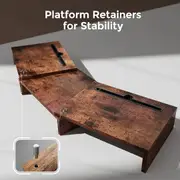 Dual Monitor Stand Riser with Adjustable Length & Angle