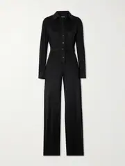 [TOM FORD] TOM FORD - Stretch Satin-jersey Jumpsuit - Black - IT40 IT 40 Black