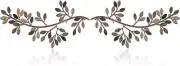 2 Pieces Metal Tree Leaf Wall Decor Vine Olive Branch Leaf Wall Art Wrought Iron