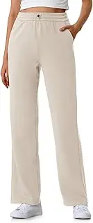 [Turnhier] Womens Straight Leg Pants High Waist Drawstring Athletic Workout Casual Joggers Lounge Pants with Pockets