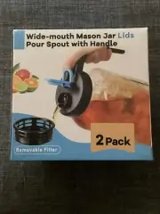 Wide-mouth Mason Jar Lids Pour Spout with Handle 2