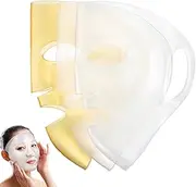 COOLHIYA 3 Pcs Silicone Mask Cover Silicone Facial Mask Covers Silicone Skin Mask Moisturizing Mask Covers Silicone Face Mask Face Mask Cover Steam Miss Silica Gel Face Mask Sheet