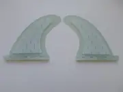 REAR QUAD set PERFORMANCE CORE surfboard fibreglass FINS (set x 2) clear