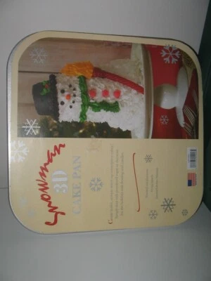 Nordic ware large snow man cake pan new in box usa 10 cup never opened