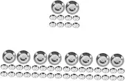 Gatuida 5sets Stainless Steel Dipping Bowls Round Appetizer Plates for Sauces Condiments and Seasonings for Home Kitchen Parties and Outdoor Events 10pcs*5