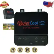 App-Controlled Thermostat and Humidistat for Efficient Attic Ventilation - Black
