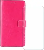 LCEHTOGYE Cover for Lebest L20 2109 + HD Tempered Glass,Shell BracketBumper Protective Back Case - Anti-Scratch Screen Protector for Lebest L20 2109 - HZFM -Rose