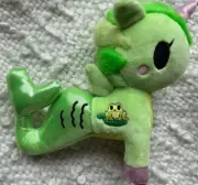 TokiDoki Lilypad Mermicorno Plush Stuffed Aurora 7.5” Green Frog Stuffed Plush