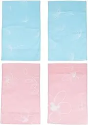 IWOWHERO Cotton Pillowslip Set 4pcs Floral Printed Pillow Covers for Boys and Girls and Toddlers Comfortable Pillow to Open and Close Home Decor