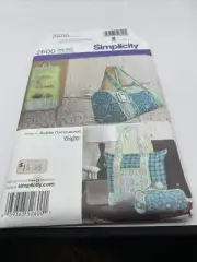 Simplicity 2600 Sewing Pattern Travel Accessories Tote Jewelry Duffle Uncut