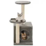 Cat Tree with Sisal Scratching Posts 60 cm Grey vidaXL