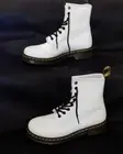 Vtg NIB Dr. Martens White Leather Lace Up Boots Shoes DOC 1460 Size 8 Womens US