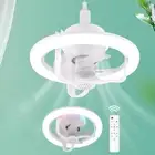 Ceiling Fan with Light Fan Lamp 16 Colors RGB Dimming LED Remote Control Mute