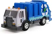 Mighty Fleet Rescue Force 12" Garbage Truck Toy – Realistic Lights & Sounds, Detachable Recycling Bin, Durable Free-Wheeling Design – Ages 3+
