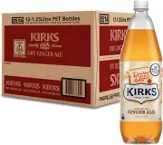 Dry Drinking Ginger Ale Soft Drink Multipack Bottles 12 X 1.25L