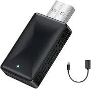BLLYOGU 2-in-1 Wireless CarPlay & Android Auto Adapter, Plug & Play Dongle for iPhone iOS 10+ & Android 11+, Compatible with Built-in CarPlay Cars