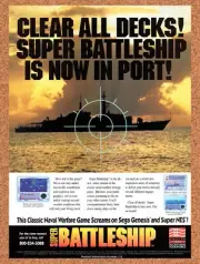 1993 Super Battleship SNES Original Advertisement / Retro Wall Art v1