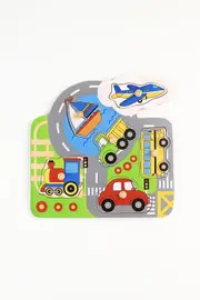 Puzzle W Knob City Transport 21X21cm