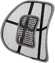 1Pcs Air Flow Lumbar Support Cushionwith Elasticated Positioning Strap for Car Seat or Chair Back Rest