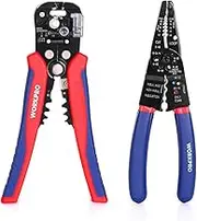 WORKPRO Wire Stripper Set, 8-Inch Multi-Tool Stripper and 8-Inch Self-Adjusting Wire Stripper Set for Stripping, Cutting and Crimping