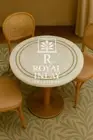 White Quartz Tabletop with Brass Inlay – Handmade Round Stone Dining Top