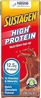 SUSTAGEN Ready to Drink Supplement, Dutch Chocolate, 250ml, Tetra Pak, Pack of 24, 6 Kilograms