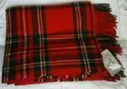 Bronte By Moon Highland Tweeds Wool Throw Blanket Royal Stewart Tartan NWT