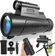 Monocular Telescope with Lights HD Monoculars 80x100 for Adults High Powered ...