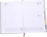 Date Planner Book Multi Function Academic Notebook for Home Office Daily Agenda Organizer Artificial Cover for Students Professionals