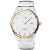 在飛比找momo購物網優惠-【ALBA】雅柏藍寶石石英男錶-金框白面(AS9C92X1)