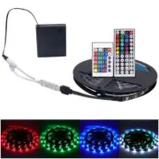 5V 5050 RGB LED Strip Light Battery Power Remote Control Kit with Switch LED Tap