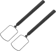 Ipetboom 1 Pair Eyelash Grafting Mirror Square Lash Mirror Cute Hand Mirrors Handheld Eyelash Mirrors Lash Extension Mirrors Eyelash Prop Mirrors Lash Tech Tools Glass Black