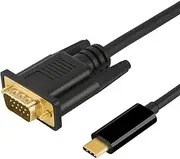 USB C to VGA Cable, Elaso USB Type-C to VGA Cable [Thunderbolt 3] Compatible for MacBook Pro 2019/2018/2017, Samsung Galaxy S9/S8, Surface Book 2, Dell XPS 13/15, Pixelbook and More - 3 Feet