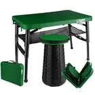 Small Folding Table and Stool, Camp Table, Portable Table, Adjustable Height,...