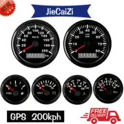 6 gauge set 200kph gps speedometer car tacho fuel temp oil pressure volt red led