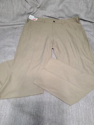 Haggar Men's Dress Pants, Classic 42x32 khaki