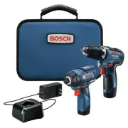 Bosch GXL12V-220B22 12V Max Drill Driver/Hex Impact Driver Combo Kit (2 Ah) New