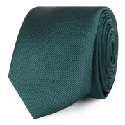 Juniper Dark Green Twill Skinny Tie