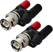 BNC Male Plug to 2X 4mm Dual Banana Female Jack Socket Binding Post RF Coax Coaxial Splitter Connector BNC Banana Adapter Pack of 2