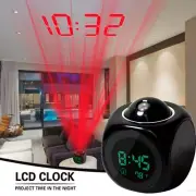 Projection Clock LED Alarm Digital Temperature Indicators Wall / Ceiling ⌒