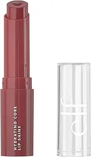e.l.f. Hydrating Core Lip Shine, Conditioning & Nourishing Lip Balm, Sheer Color Tinted Chapstick, Happy, 0.09 Oz