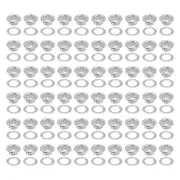 Grommet Eyelet Kit 200pcs 6mm Inner Dia, Silver