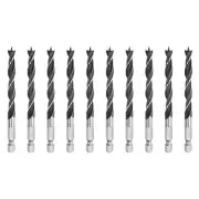 10pcs Brad Point Drill Bits Set 9/32" Wood Drill Bit with 1/4" Hex Shank