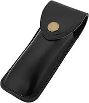 LT Easiyl 1pc Vintage Black Leather Sheath for 13 x 3.2cm K-nife Compatible with Buck 110 Pocket K-nife Pouch 5 Inch Folding Hunter Multitool Tools