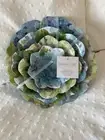 Set of 4 Shabby Chic Blue Hydrangea stackable bowls Floral Melamine