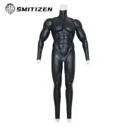 SMITIZEN Black Silicone Muscle Body Suit With Anal Hole Macho Costume Cosplay